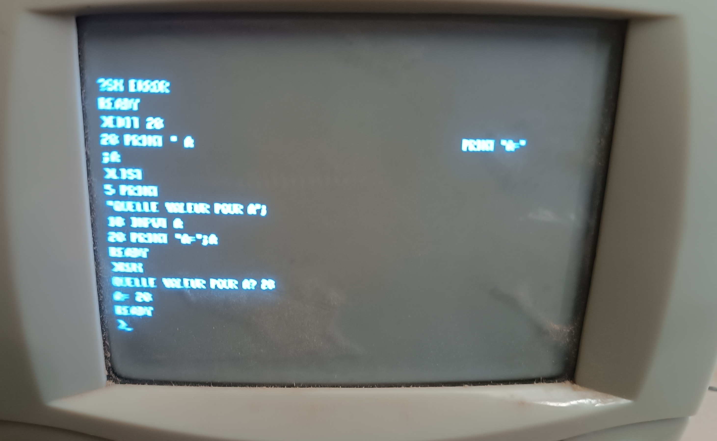 Sortie sur moniteur vidéo